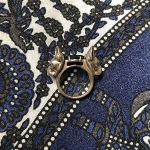 Sterling silver “Guardian Frenchie Pup” ring